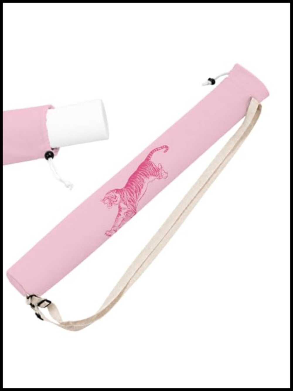 Linen Mahjong Mat Bag with Drawstring & Adjustable Straps